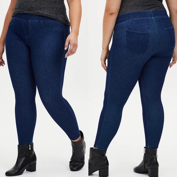 Torrid Platinum Faux Denim Legging Nwot 